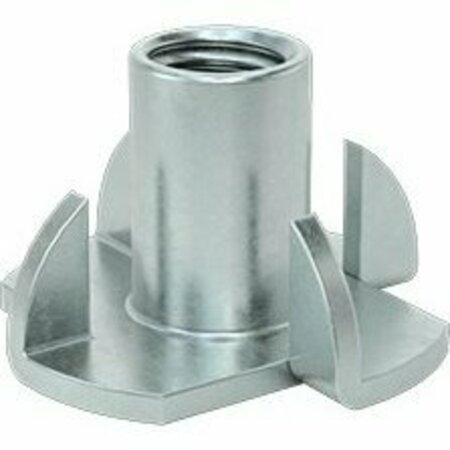 BSC PREFERRED Zinc-Plated Steel Tee Nut Inserts for Wood M6 x 1 mm Thread Size 12.1 mm Installed Length, 50PK 98965A320